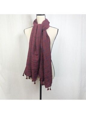 Modern Heritage Plaid Large Tassel Scarf